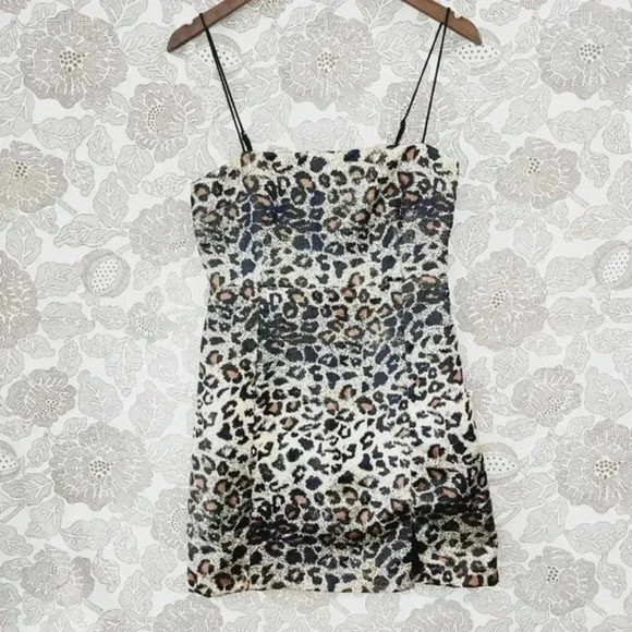 Urban Outfitters Leopard Mini‎ Tank Dress M - Picture 1 of 10